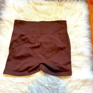 Brown Seamless Shorts